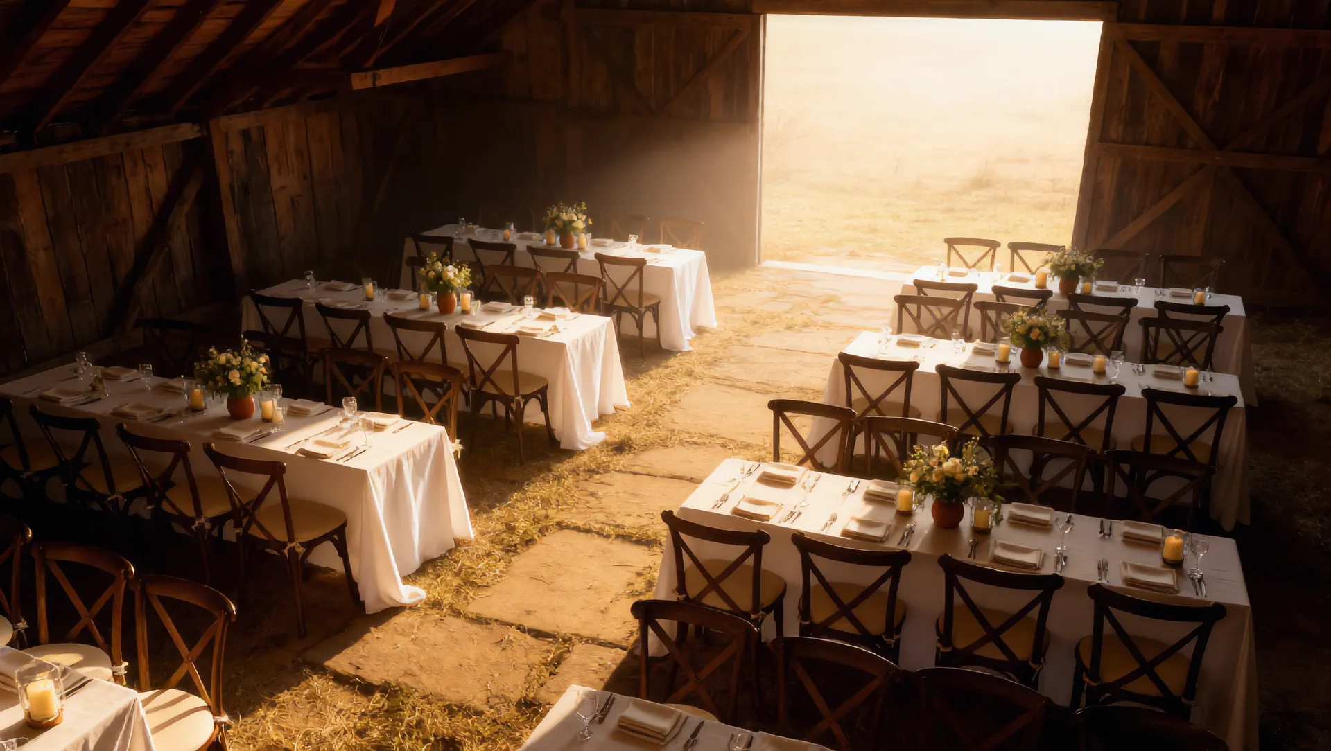 Crossback Stuhl braun mieten – rustikale Boho-Hochzeit am Neusiedler See